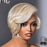613 Blonde Pixie Cut Wig Glueless Minimalist HD Lace C Part Short Wig 100% Human Hair Pre-Cut Lace - LUVME GLUELESSâ„¢