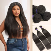 Luvme Too Easy Textureâ„¢ Yaki Straight 100% Virgin Human Hair Bundles 1pc / 3pcs - US Only