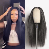Luvme Too Easy Textureâ„¢ 180% Density Yaki Straight Glueless V Part Flexi-Fit Drawstring Wig Beginner Friendly