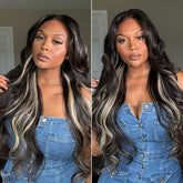 Luvme All-Day Comfortâ„¢ Wig 180% Density Platinum Blonde Highlight Loose Body Wave Glueless 7x6 Closure HD Lace Wig Pre-Cut Lace