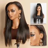 NatureMAXâ„¢ Silky Straight Glueless Ear-to-ear 13x4 HD Lace Front Wig Pre-Cut Lace