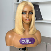 Outlet | 613 Blonde Blunt Cut Bob Wig Glueless Deep Middle Part 2x6 HD Lace Wig
