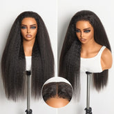 Luvme All-Day Comfortâ„¢ Wig 4C Kinky Edges Kinky Straight Glueless 7x6 Closure HD Lace Human Hair Wig Pre-Cut Lace