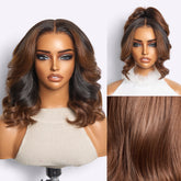 Luvme All-Day Curl Holdâ„¢ Premier Grade Hair Ombre Brown Body Wave CuticleAlignâ„¢ PartingMax Glueless 7x6 HD Lace Wig Pre-Cut Lace