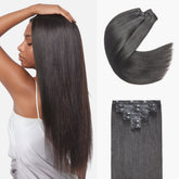 Yaki Straight 0.59mm Zero Trace Invisible Clip in Hair Extensions 100g 7pcs / 6pcs Seamless Blend & Lightweight for Daily Styling