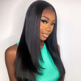 PRE MAXâ„¢ - Layer Cut Super Natural Hairline Silky Straight Glueless 13x4 Frontal Lace Wig Human Hair Pre-Cut Lace