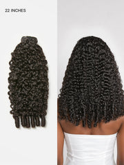 Burmese Curly Finger Coil Ends Seamless Clip in Extensions Real Human Hair Pieces 135g 9pcs / 7pcs with Free Gift