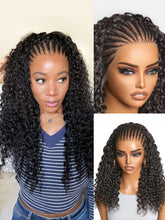 Readitressâ„¢ Knotless Fulani Braids Deep Wave Glueless Ear-to-ear 13x4 Frontal HD Lace Wig Human Hair