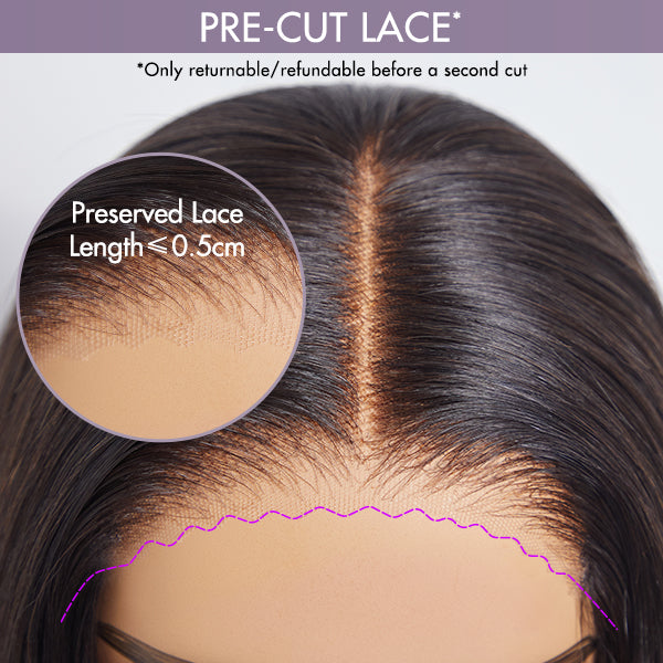 Luvme Hair Blonde Mix Loose Wave 5x5 Closure HD Lace Glueless Side Part Short Wig - US Only