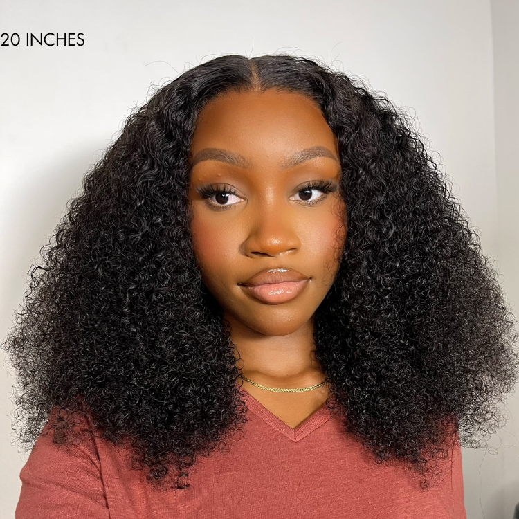 Afro Curly 13x4 Frontal HD Lace Glueless Free Part Long Wig 100% Human Hair | Large & Small Cap Size- US Only