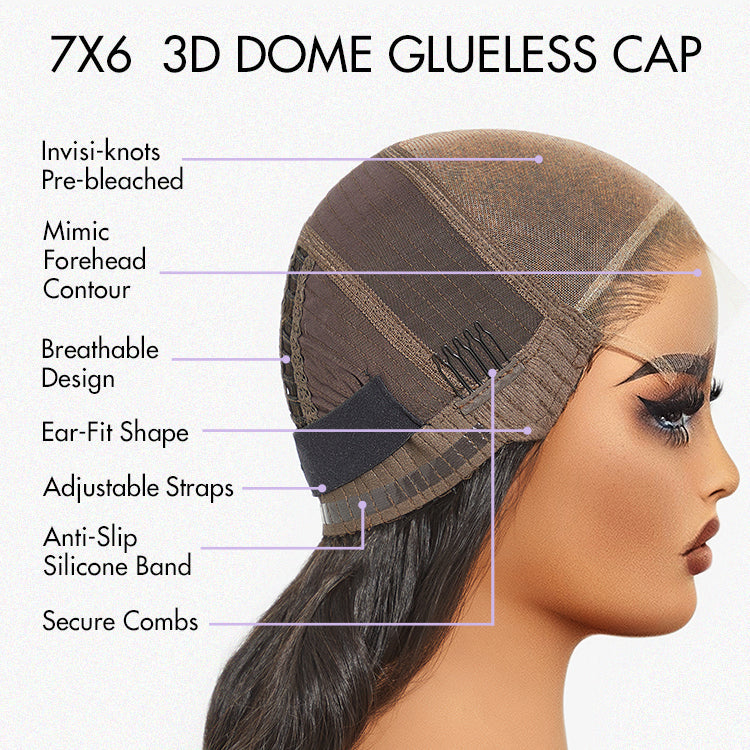 Luvme Hair PartingMax Glueless Wig Ombre Brown Loose Body Wave 7x6 Closure HD Lace Wig - US Only