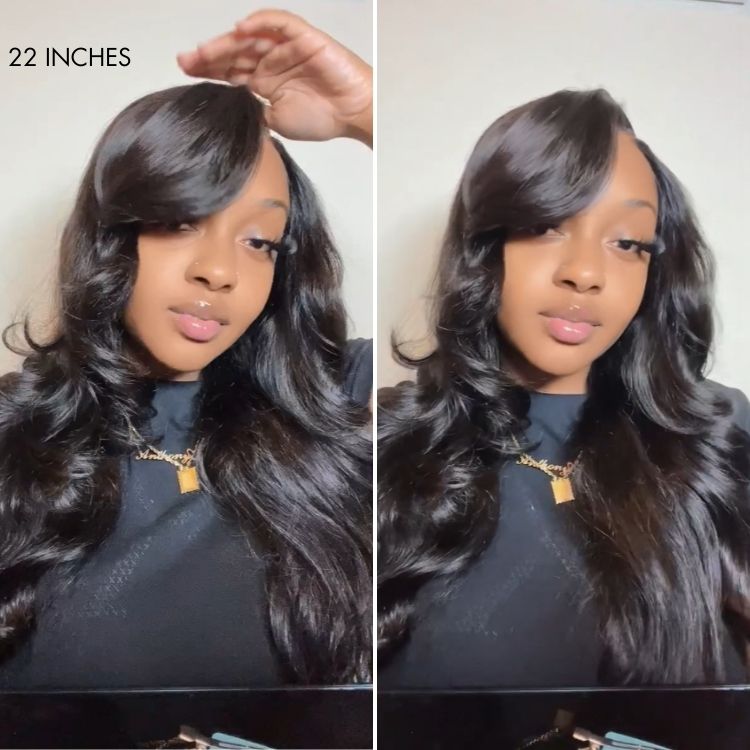 Luvme All-Day Comfort™ Wig 180% Density Butterfly Cut Layered Loose Body Wave Glueless 7x6 Closure HD Lace Human Hair Wig Pre-Cut Lace