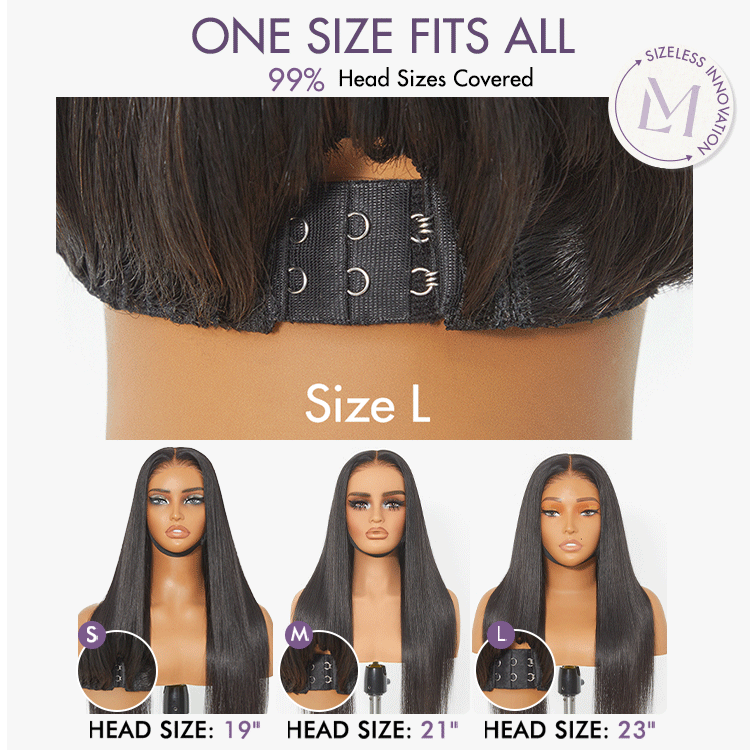 Curtain Bangs Blonde Highlight Loose Wave Glueless 5x5 Closure Pre-Cut Lace Wig All Head Sizes Fit Cap  - US Only