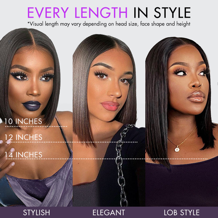 Luvme All-Day Comfort™ Wig Ash Blonde Blunt Cut Bob Glueless Minimalist HD Lace Short Bob Wig Pre-Cut Lace