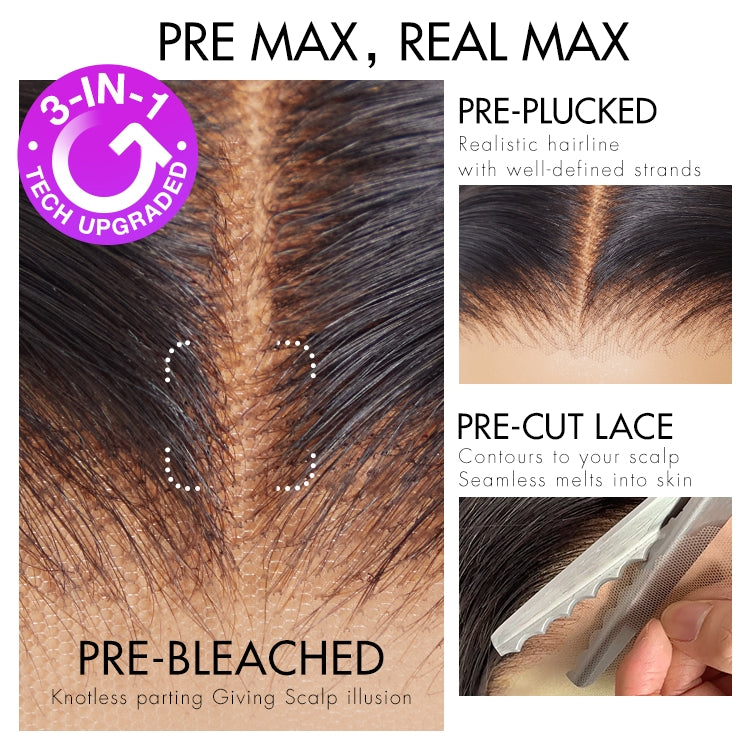 Retro 90s Flip Ends Bob Cut Wig Glueless 13x4 Frontal Lace Human Hair Wig