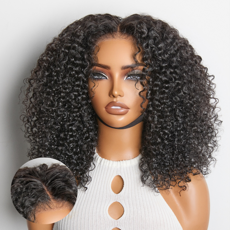 Beginner Friendly 200% Density Glueless 5x5 Closure Pre-Cut Lace Afro Curly Wig