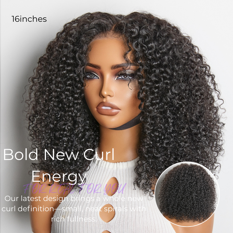 Beginner Friendly 200% Density Glueless 5x5 Closure Pre-Cut Lace Afro Curly Wig