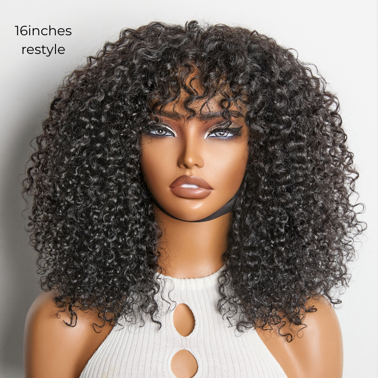 Beginner Friendly 200% Density Glueless 5x5 Closure Pre-Cut Lace Afro Curly Wig