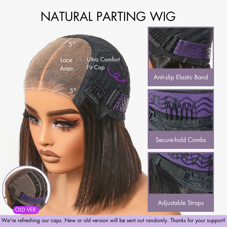 Water Wave Glueless 5x5 Closure Pre-Cut Lace Wet and Wavy Human Hair Wig