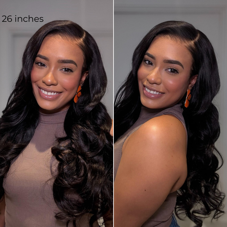 NatureMAX™ 200% Density Loose Wave Glueless 13x6 HD Lace Front Wig Human Hair Pre-Cut Lace Flexi-Fit Drawstring Cap