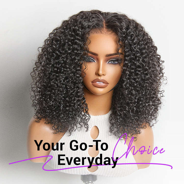 Beginner Friendly 200% Density Glueless 5x5 Closure Pre-Cut Lace Afro Curly Wig