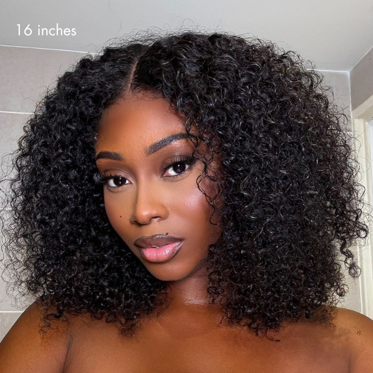 Beginner Friendly 200% Density Glueless 5x5 Closure Pre-Cut Lace Afro Curly Wig