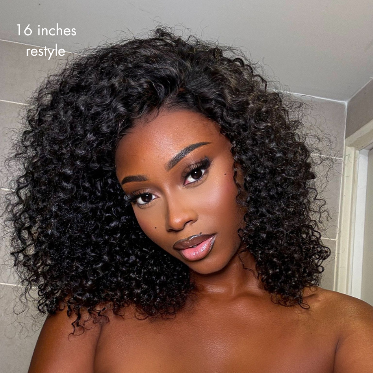 Beginner Friendly 200% Density Glueless 5x5 Closure Pre-Cut Lace Afro Curly Wig