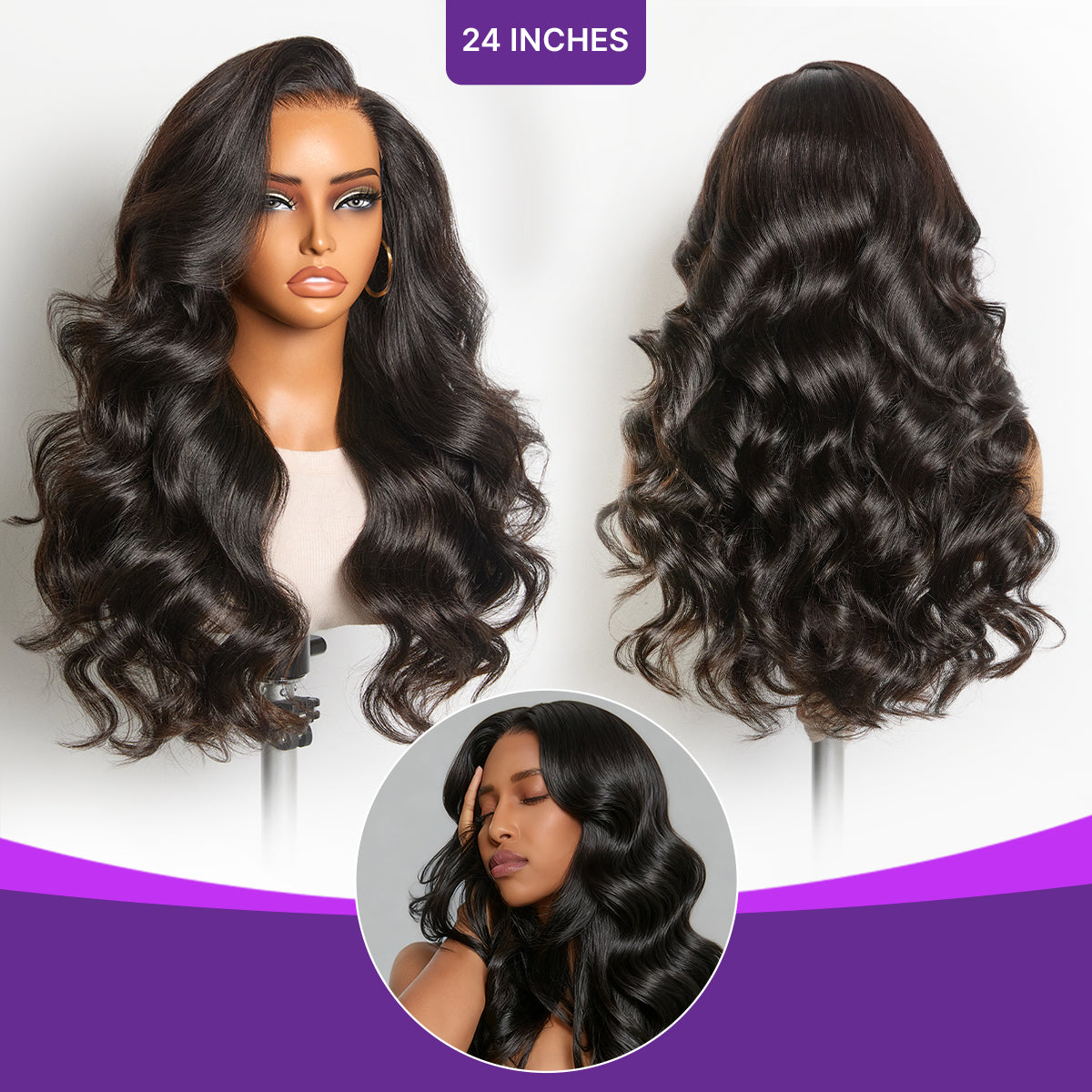 MyOwn-Fit™ PartingMax Glueless Wig 180% Density Loose Body Wave / Light Yaki Straight Ready to Go 7x6 Closure HD Lace Pre Cut & Plucked & Bleached