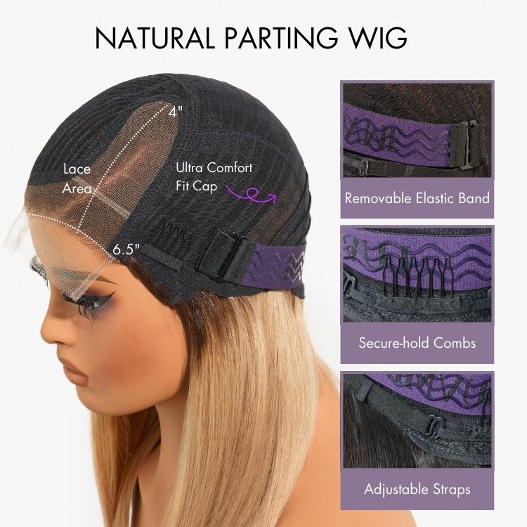 Luvme All-Day Comfort™ Wig Brown Highlight Deep Wave Glueless Minimalist HD Lace Curly Wig Pre-Cut Lace