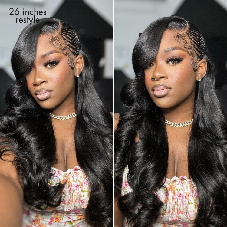 Luvme Hair-NatureMAX™ 200% Density Ombre Brown / Natural Black Loose Wave Glueless 13x6 / 13x4 HD Lace Front Wig Human Hair Pre-Cut Lace Flexi-Fit Drawstring Cap