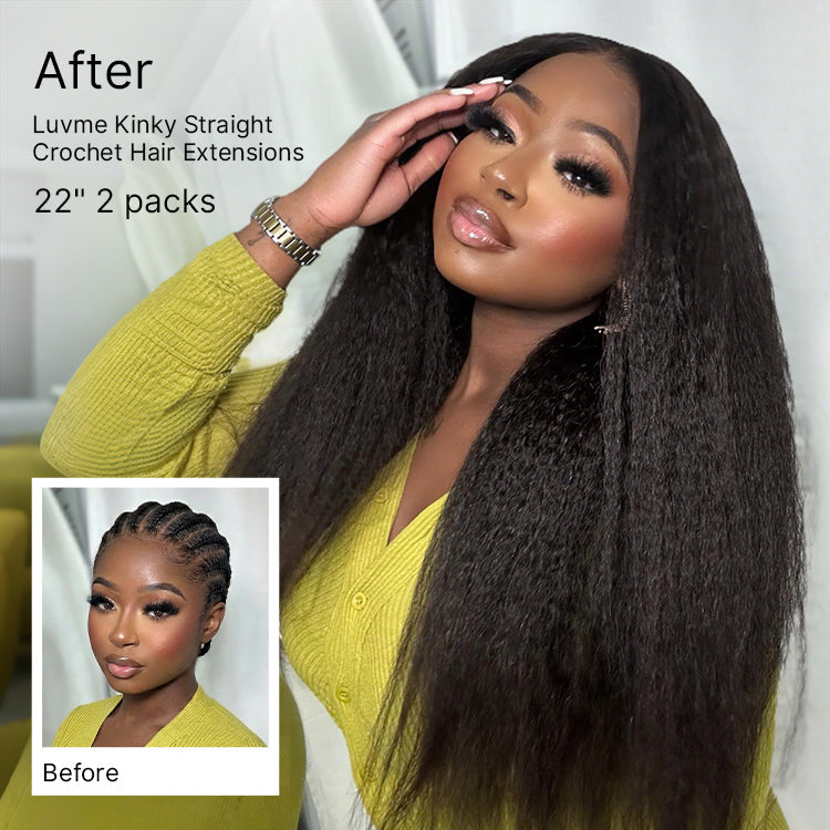 Readitress™ Pre-Separated Feather Crochet Human Hair Extensions Kinky Straight Protective Style with Free Gifts - US Only