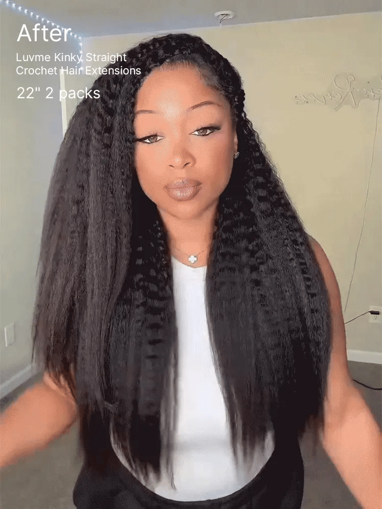 Readitress™ Pre-Separated Feather Crochet Human Hair Extensions Kinky Straight Protective Style with Free Gifts - US Only