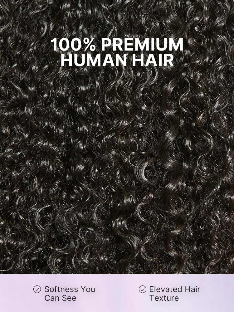 Beginner Friendly 200% Density Kinky Curly with Bangs Glueless 5x5 Closure Pre-Cut Lace Wig All Head Sizes Fit Cap