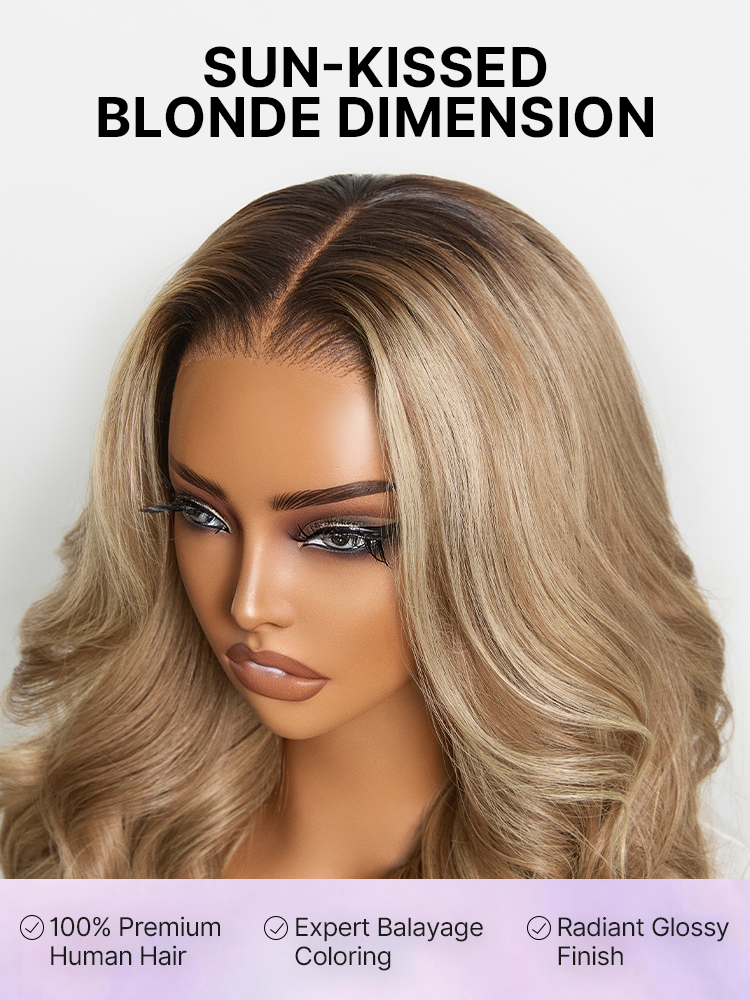 180% Density Honey Blonde Body Wave 13x4 Frontal HD Lace Wig Pre-cut Lace