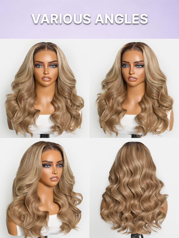 180% Density Honey Blonde Body Wave 13x4 Frontal HD Lace Wig Pre-cut Lace