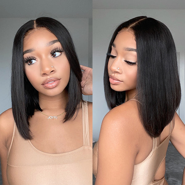Luvme Hair 180% Density Beginner Friendly Glueless Silky Blunt Cut 4x4 Closure Bob Wig 100% Human Hair | Upgraded 2.0 - US Only